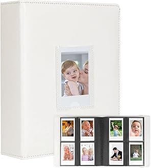 208 Pockets Photo Album for Fujifilm Instax Mini Instant Camera,White