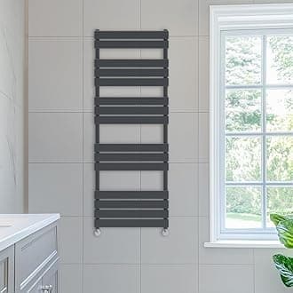 NRG 1600x600 Flat Panel Heated Towel Rail Radiators Bathroom Rad Radiator Anthracite