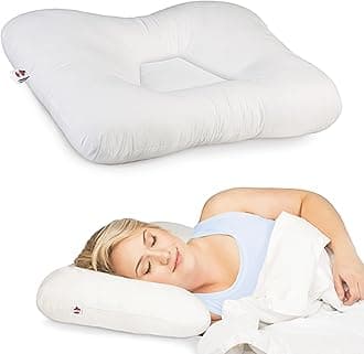Tri-Core Cervical Support Pillow – Firm Orthopedic Neck Pillow for Pain Relief, Back and Side Sleepers – Ergonomic Contour Pillow – Assembled in USA, Petite Size