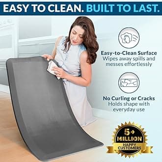 ComfiLife Anti Fatigue Floor Mat – 3/4 Inch Thick Perfect Kitchen Mat, Standing Desk Mat – Comfort at Home, Office, Garage – Durable – Stain Resistant – Non-Slip Bottom (20" x 39", Gray)