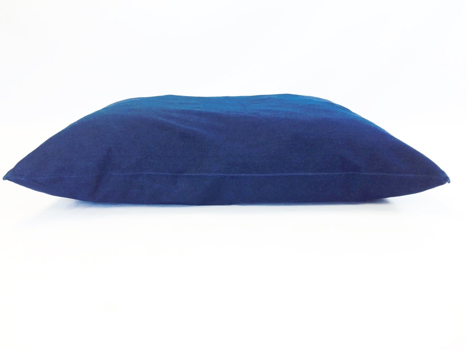 36"x29" Medium Size MicroCushion High Density Memory Foam Soft Poly Fiber Waterproof Pet Pillow Bed with Removable Zippered Durable Blue Denim Jean Cover Case for Small to Medium Dogs