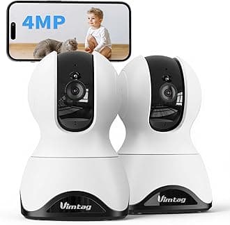 VIMTAG 2.5K Pan/Tilt Cameras for Home Security, Indoor Camera for Pet/Dog/Cat/Baby/Nanny/Room with Phone App, 5G/2.4G WiFi, Night Vision, 2-Way Audio, Motion Tracking, AI Detection, Works w/Alexa