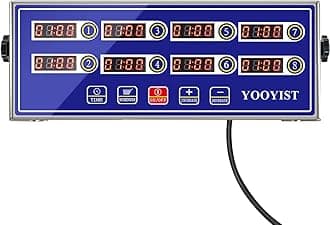 - Professional Commercial 8 Channel Multiple Kitchen Timers Digital Calculagraph Programmable Loud for Restaurant Food Fryer Baking Cooking Stainless Steel Heavy Duty.