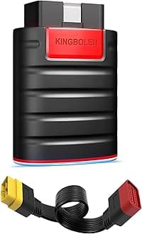 EDIAG Full System Bluetooth OBD2 Diagnostic Scanner + 16 Pin Flat Ribbon Extension Cord Automotive Scanner for Car Bidirectional Scan Tool OE Level with ECU Coding Software 1 Year Free