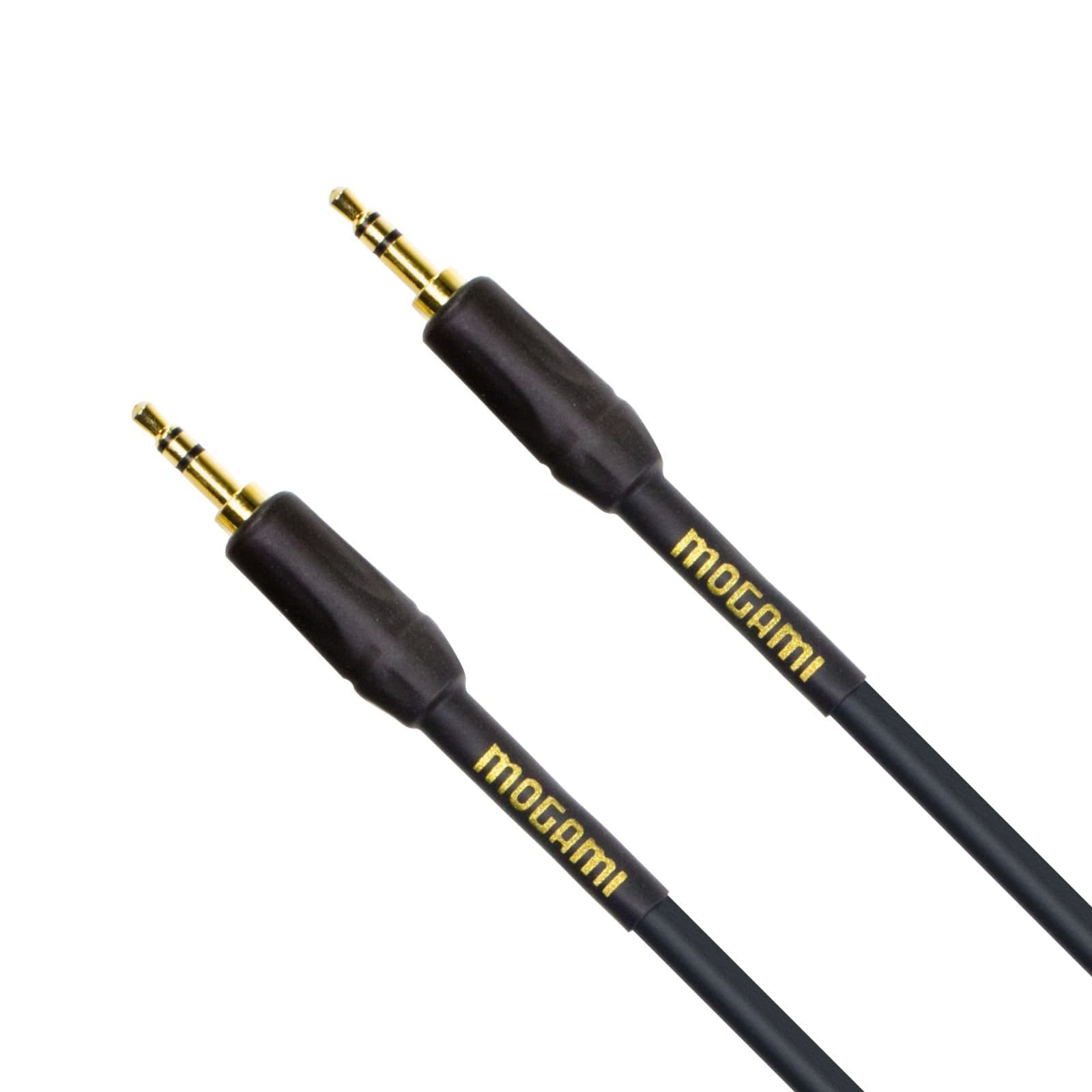 GOLD 3.5-3.5-03 Stereo Audio Patch Cable, 3.5mm TRS Male Plugs, Gold Contacts, Straight Connectors, 3 Foot