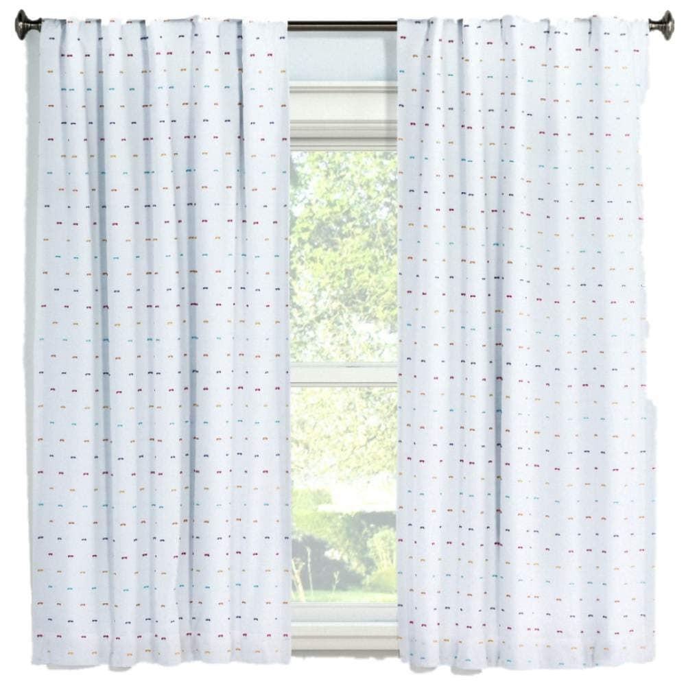 Pillowfort Light Blocking Multi Colors Dot Clipped Curtain Panel, 42 x 84