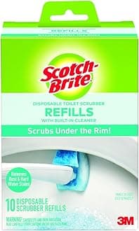 Disposable Toilet Scrubber Refills, Removes Rust & Hard Water Stains, 10 Disposable Refills Blue