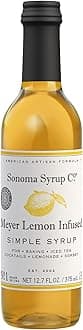 - Sonoma Syrup Co. Meyer Lemon Infused Simple Syrup 12.7 fl oz | for Coffee, Cocktails, and Cooking | Hand Crafted in the USA