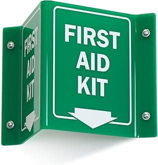 Projecting V-Sign : First Aid Kit, PVC Water Proof Sticker Fixed on SunBoard