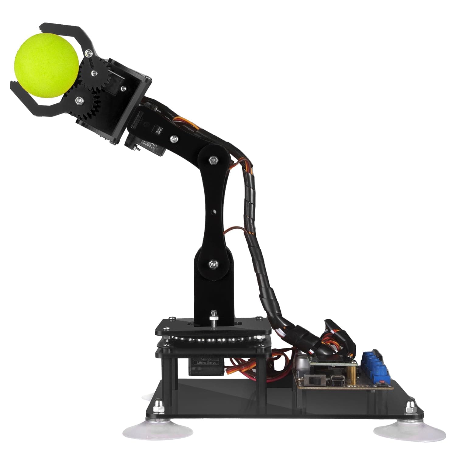 Adeept 5-DOF Robot Arm Kit - DIY Coding STEM Robotics Arm with OLED Display, Arduino IDE Compatible, USB & Infrared Connectivity