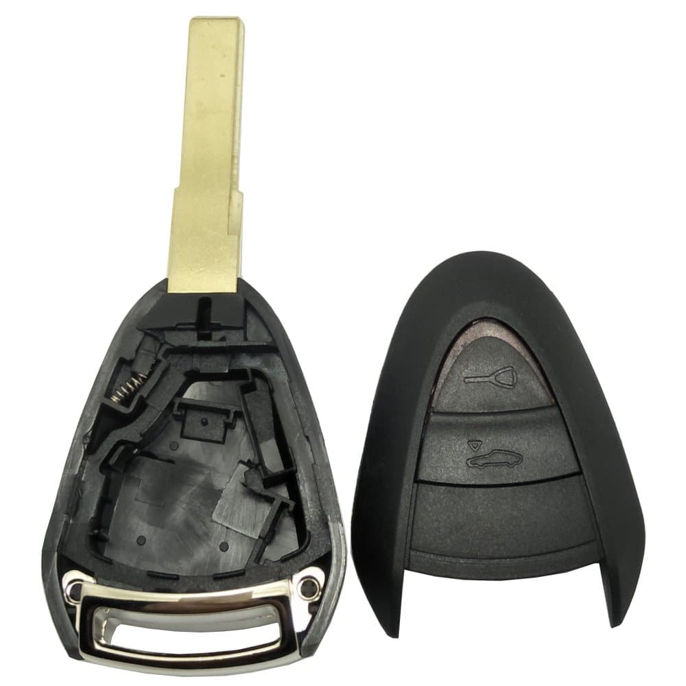Horande 2/3 Buttons Replacement Key Shell For Porsche 911 Cayman Boxster Carrera GT Remote Key Case Cover Key Fob Black 0001