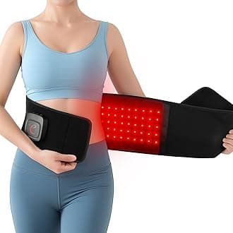 Comfytemp Cordless Red Light Therapy Belt for Body, Portable Rechargeable Near Infrared Light Therapy Wrap, 19W Wireless Large Light Band with Timer for Waist Lumbar Lower Back Pain Relief