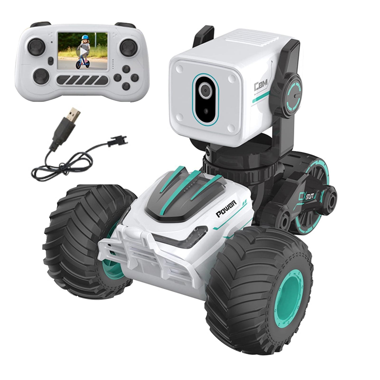 Remote Control Off-Road Car with Camera 720P Real-Time Video and Voice Control, RC Car with Camera, Remote Control Truck with Camera for Kids' Birthday