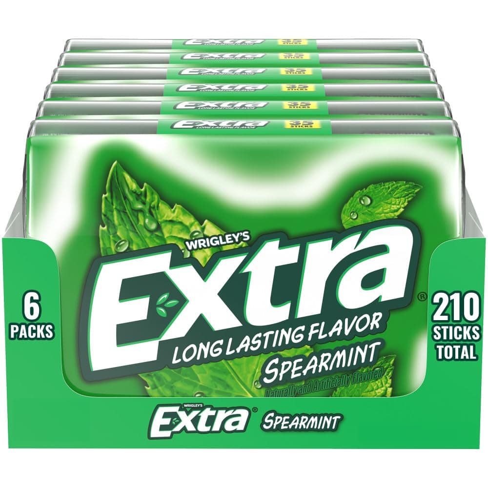 Spearmint Sugar Free Chewing Gum Bulk Pack, 35 Count (6 Pack)