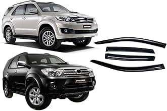 Mitra Unbreakable Door Visor/Wind Deflector Compatible for Toyota Fortuner (2009 to 2016) Type-1 & 2 (Set of 4pc)
