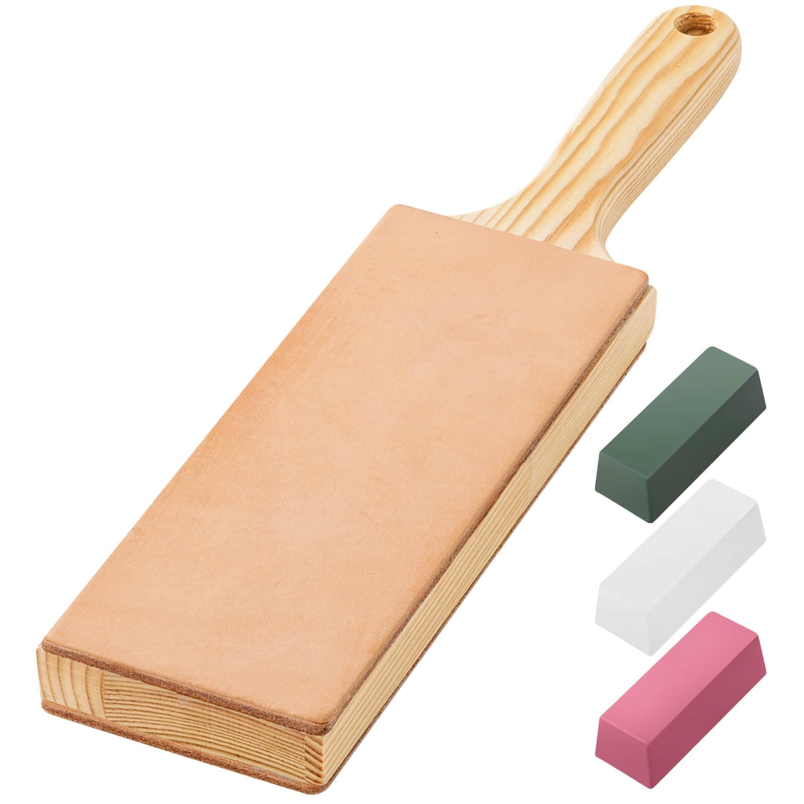 Angerstone Oversize Double Sided Leather Strop Kit(3" Knife Stropping Leather...