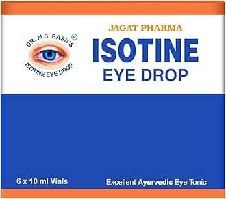 Isotine Eye Drop Palash Apamarg with 8 herbs |For Digital Screen Strain Redness Irritation Eye Pain Increased Screen Time Pollution|1 Box (10ml X 6 eye drops)