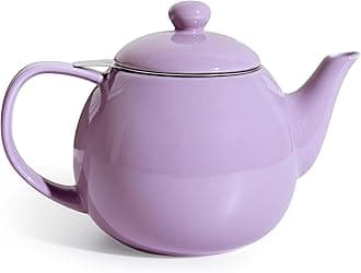 Sweese Teapots for Tea, 27 oz Porcelain Tea pot with Removable Stainless Steel Infuser, Tea Pots for Loose Tea - Purple
