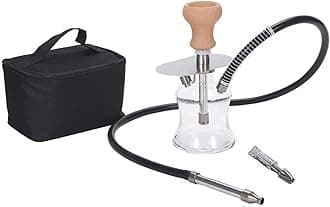 Shisha Hookah Portable glass Shisha Set Hookah with Outdoor travel black bag