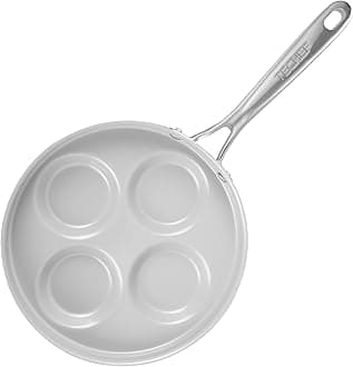 TECHEF - CeraTerra Ceramic Nonstick 4-Cup Egg Frying Pan (PFAS, PTFE, and PFOA Free), Made in Korea, (Egg Pan)