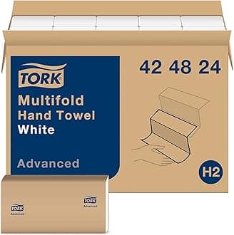 Multifold Hand Towel, White, H2, Advanced, strong and absorbent, 1-Ply, 16 x 250 Sheets - 424824