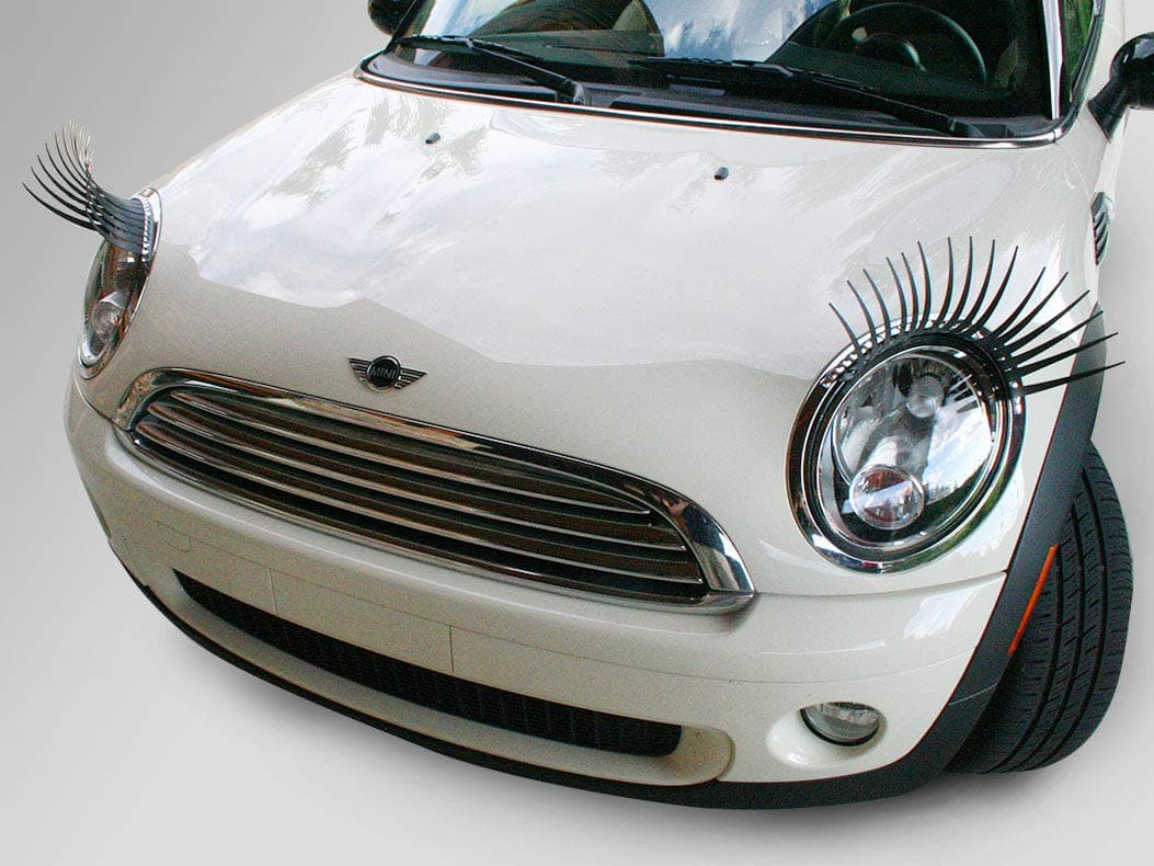 CarLashes® for Mini Cooper (2007-present) - Car Headlight Eyelashes - Classic BLACK