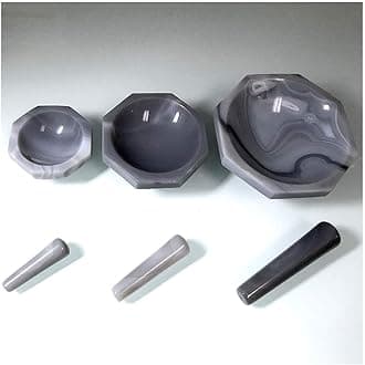 Alpha Nanotech Agate Mortar and Pestle (Inner Diameter 50 mm; Inner Depth 15 mm)