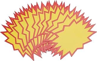 NUOBESTY Signs Retail Signs Burst Signs Label Tags for Retail Store Party Favors 200Pcs