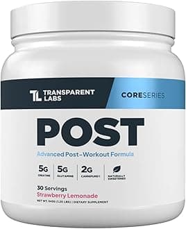 Post - Post-Workout Recovery Muscle Builder with L-Glutamine, Beta-Alanine and BetaPure Betaine Anhydrous for Muscle Recovery and Muscle Building - 30 Servings, Strawberry Lemonade