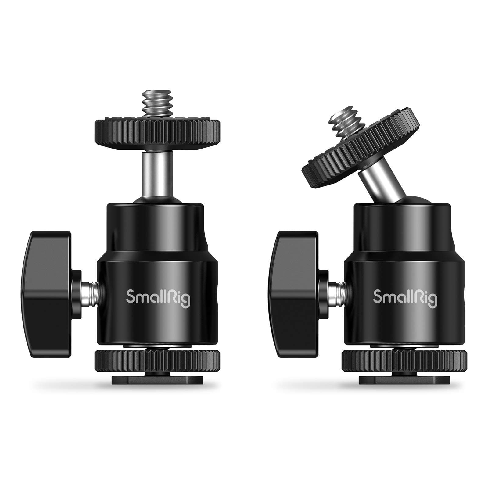 1/4" Camera Hot Shoe Mount, Ballhead Tripod with Additional 1/4" Screw, 2pcs Pack - 2059