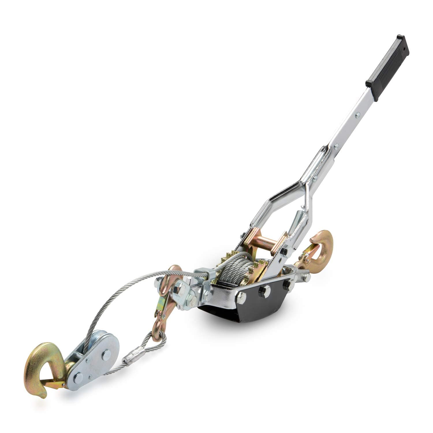 Neiko 02256A Come Along Winch | 5-Ton (10,000 Lbs) Pulling Capacity | 12Ft, 3 Hook| Heavy Duty Power Cable Puller With Dual Gears | Hand Winch Cable | Automotive Hoist Winch Puller | Recovery Gear