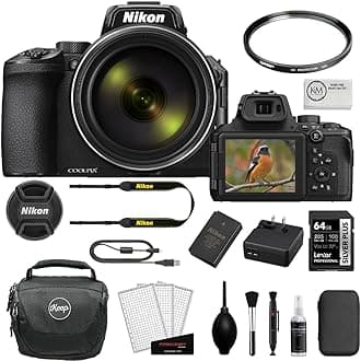 COOLPIX P950 Digital Camera Bundled with 64GB Memory Card + Camera Case + UV Filter + Microfiber Cleaning Cloth (5 Items)