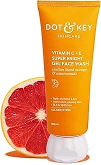 DOT & KEY Vitamin C + E Super Bright Gel Face Wash For Glowing And Brightening Skin | All Skin Types|With Triple Vitamin C| Face Wash For Women & Men|100 Ml