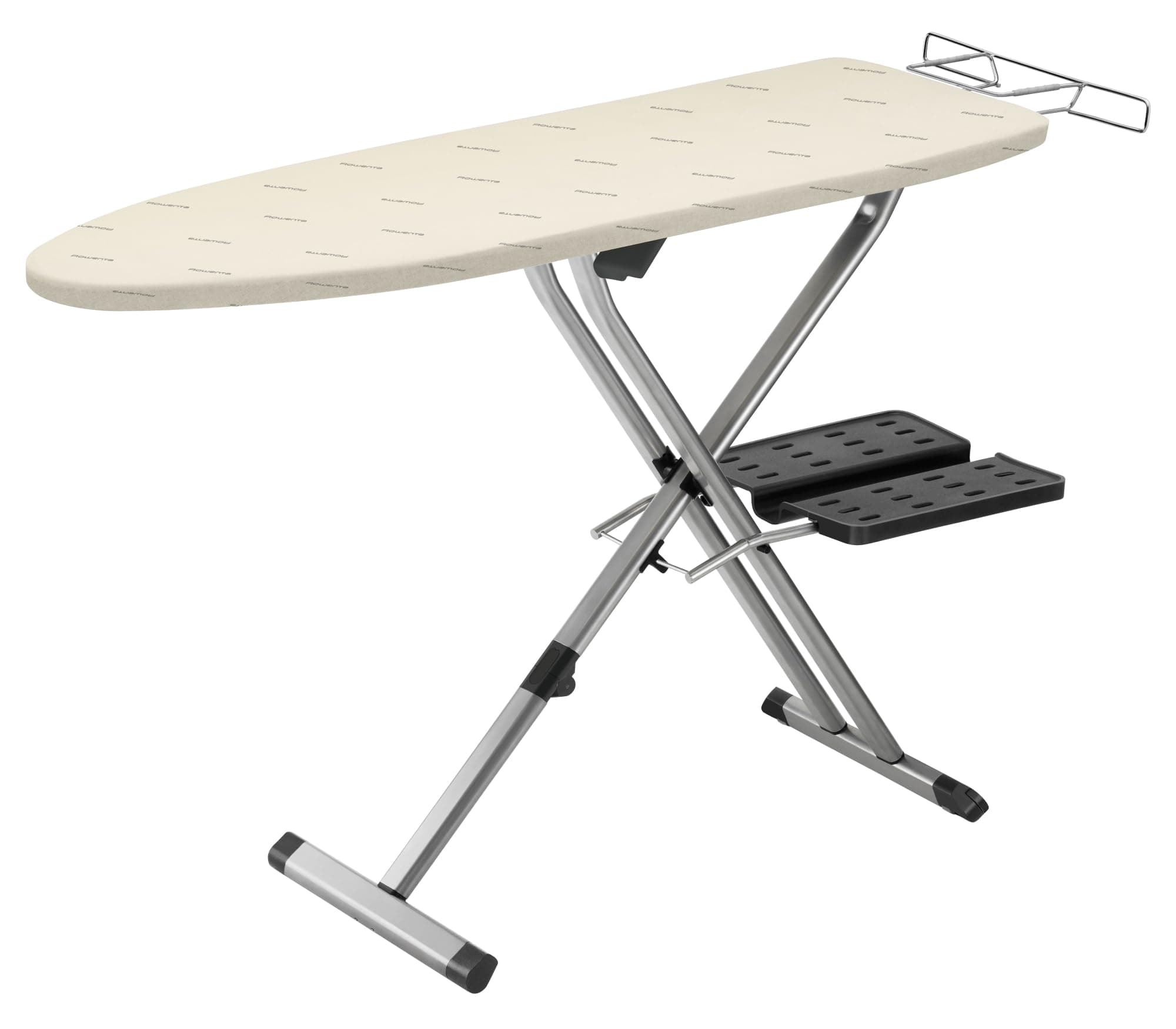 Pro Compact Ironing Board with Hanger Rack 18 x 54 Inches Space Saving, Folding, 4 Legs IB9100,Beige