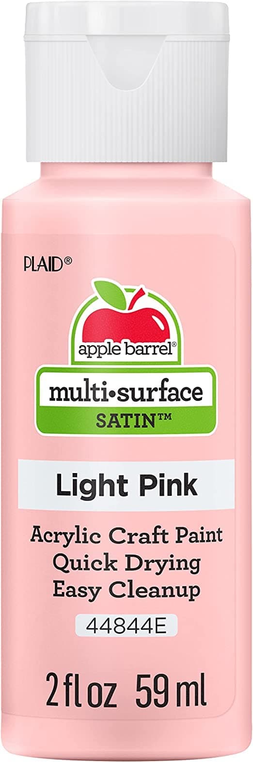 Apple Barrel Multi Surface Acrylic Paint, 2 oz, Light Pink 2 Fl Oz
