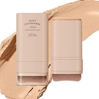Multi-Use Full Coverage Foundation & Concealer Stick With Built-In Brush - Face Foundations For Mature Skin (Natural, 02#)
