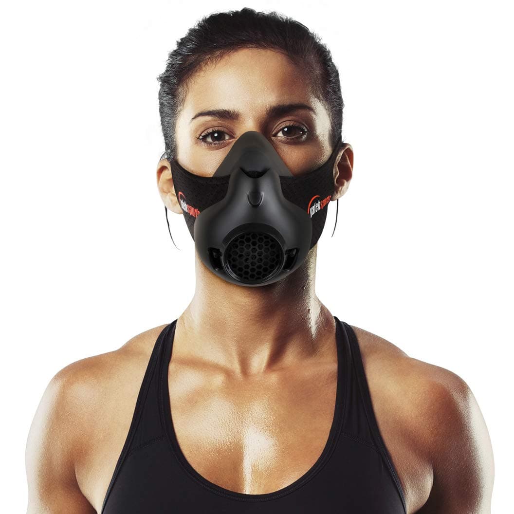 Workout Mask - High Altitude Simulation For Breathing Resistance Training - Increase Your Stamina for Running, Biking, and HIIT Cardio Fitness Workouts - 16 Breathing Levels