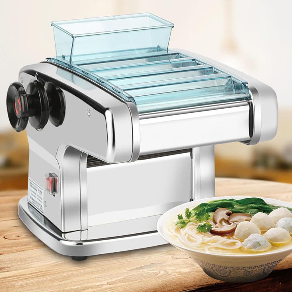 Sponsored Ad – DEONG Electric Pasta Maker, Automatic Noodle Machine Fresh Pasta Dough Roller Stainless Steel, 9 Thickness Settings, Perfect for Spaghetti,Fettuccini,Lasagna