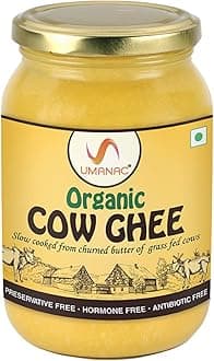 Organic Cow Ghee 500 Ml | Certified Organic | Desi Cow Ghee | Bilona Ghee | No Added Colour, Flavour, Antibiotics | Nutrient Rich | Health & Balance