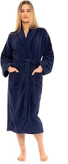 CICK Towelling Bath Robe Premium Quality Bathrobes for Women Highly Absorbent 100% Cotton Shawl Design Perfect for Men & Women in Loungewear and Gifts