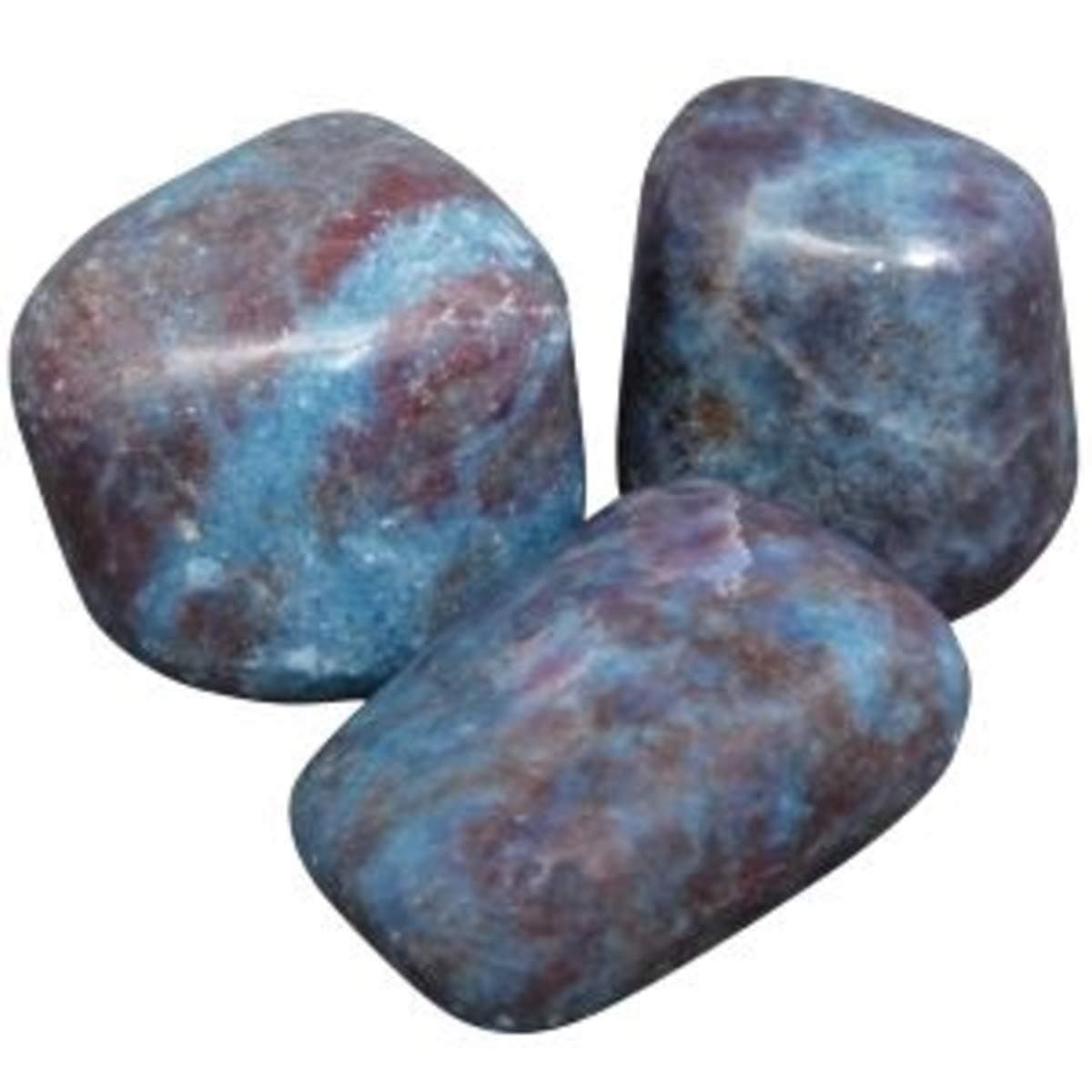 Blue and Brown Ruby Kynite 100 GMS Natural Agate Tumble Stone