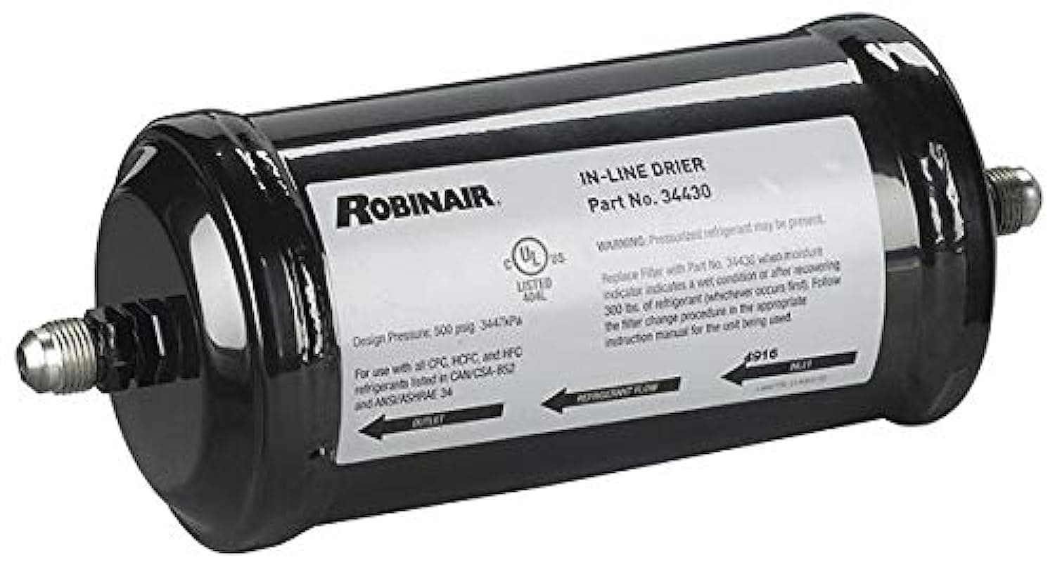 Robinair 34430 A/C Recycling Filter Drier - Quick Change Filter,Black, 1 Count (Pack of 1)