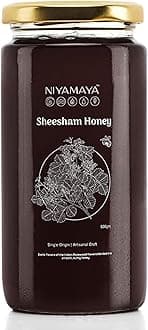 NIYAMAYA Sheesham Honey 500 gm Jar | 100% Pure Honey | Unprocessed Natural Sheesham Shahad | No Added Sugar No Adulteration