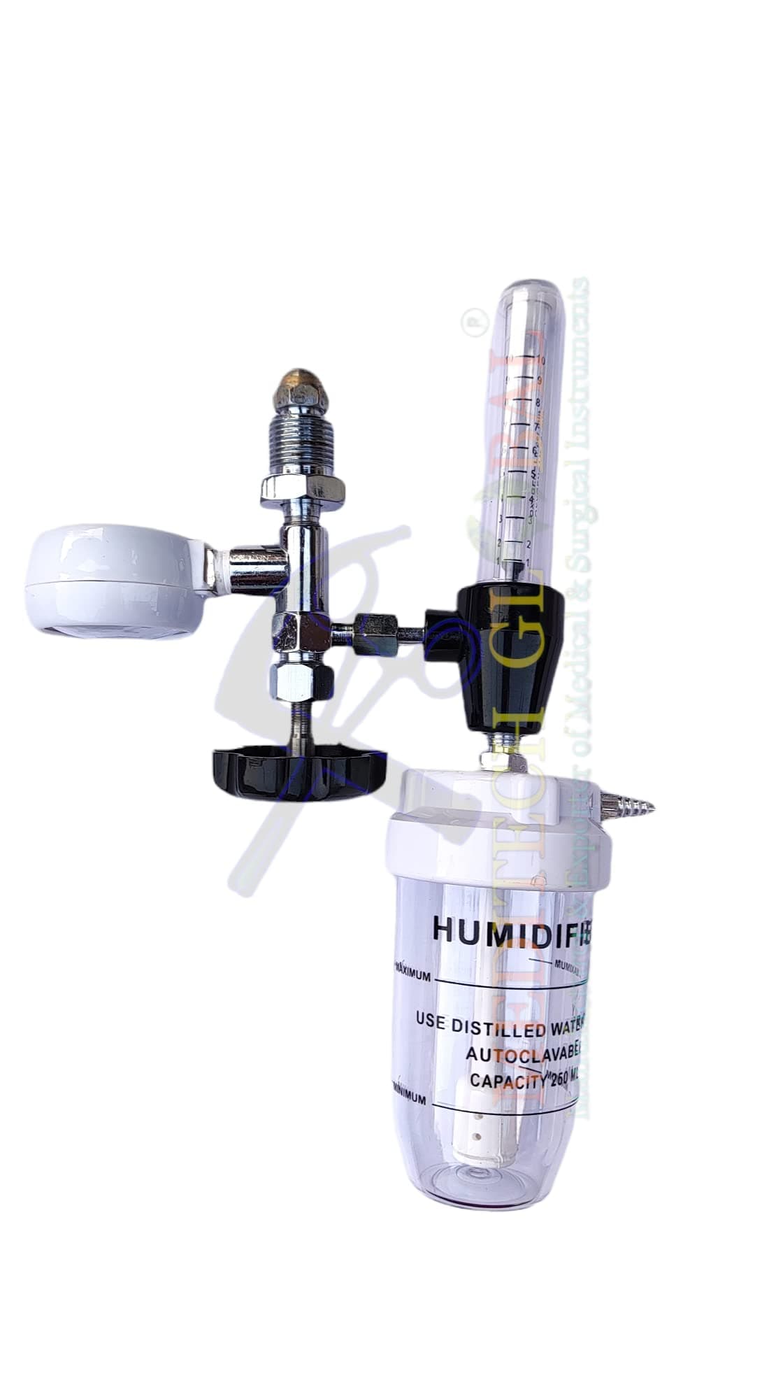 FA Valve/Oxygen Flow Meter With Humidifier Bottle