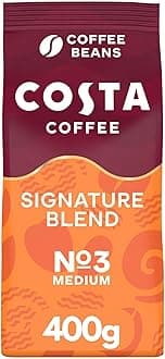 Beans Signature Blend, Large Bag 400g x 5 (Pack of 5), Robusta and Arabica Beans, Smooth & Nutty with Notes of Caramel, Strength- Medium - 3, Rainforest Alliance