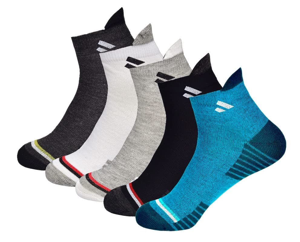 SJeware Men and Women Solid Ankle Length Socks (PACK OF 5) SJW-6002, Multicolour, Free Size