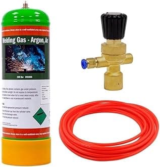 Argon Disposable Gas KIT Bottle MIG TIG Welding w/Regulator Hose 2.2L (Argon 100%)