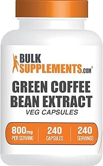 com Green Coffee Bean Extract Capsules - Green Coffee Bean Supplement - Gluten Free, 1 Capsule per Serving (800mg), 240 Veg Capsules (Pack of 1)