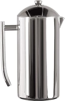 Frieling USA Double Wall Stainless Steel French Press Coffee Maker with Patented Dual Screen, Polished, 23-Ounce