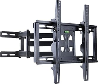 TV Wall Mount 50 inch: Universal TV Wall Mount TV 55 Inch Stand with Articulating Arms Black TV Wall Bracket for 26-55 Inch Led Oled Qled 180° Swivel Tilting Down Within 15° Max VESA 400x400mm